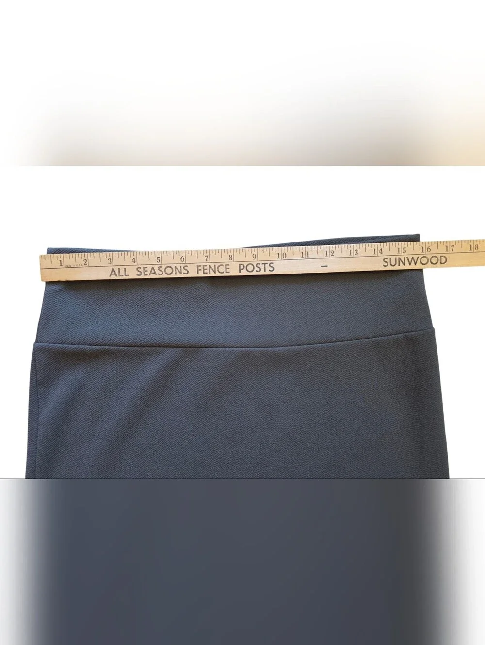 LuLaRoe Cassie Large Black and Gray Color Block Pencil Skirt - Picture 6 of 6